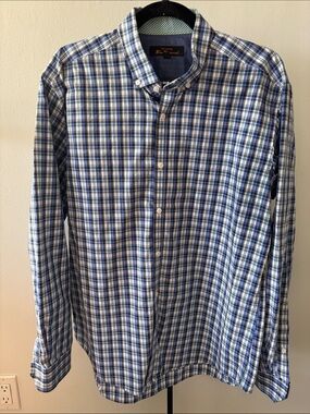 Men's Ben Sherman Blue Plaid Button-Down Shirt
